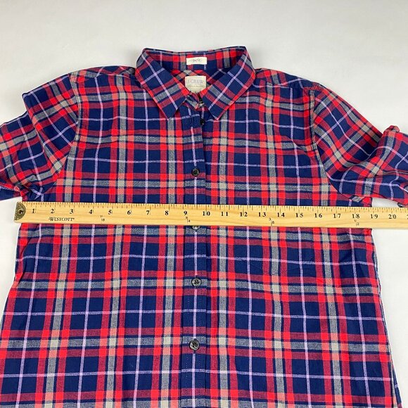 NWT J Crew Factory Plaid Boy Fit Shirt Womens' Size Small - Picture 10 of 13